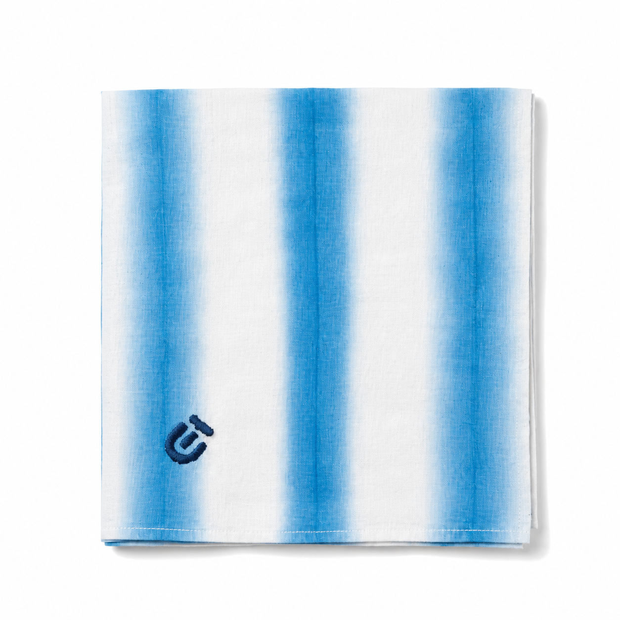 Big Square Scarf - Light Blue Striped