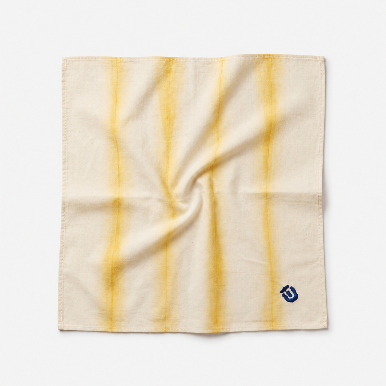 Big Square Scarf - Yellow Striped