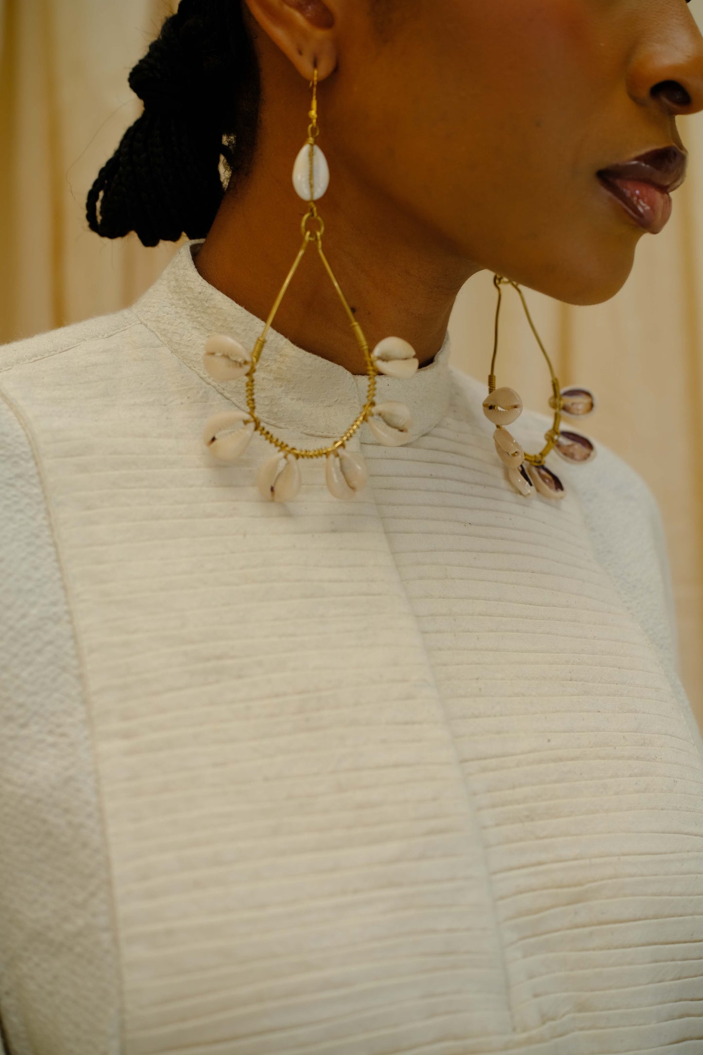 Pleated Kaftan Shirt Dress