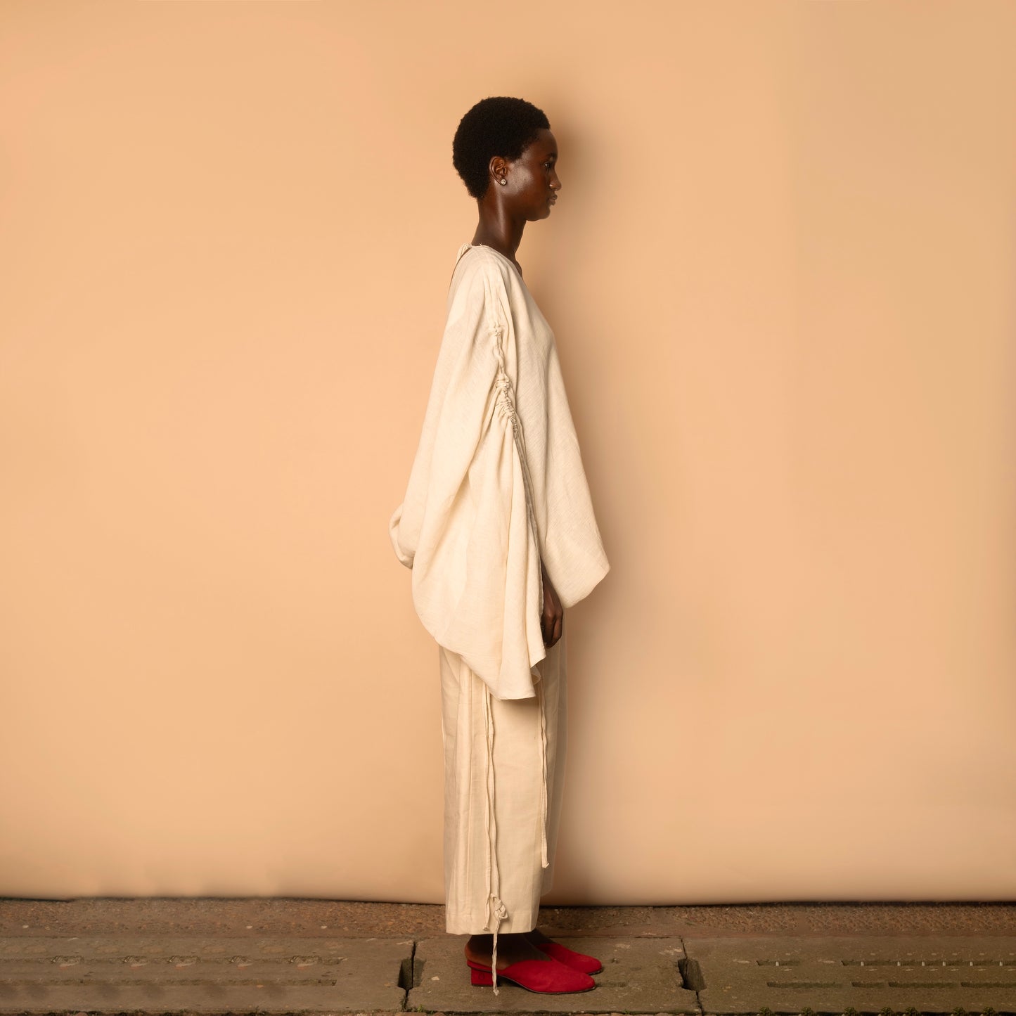 Draped Dress - Ivory