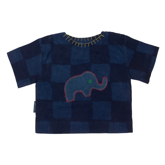 Elephant Patch Minis Tee- Checkerboard