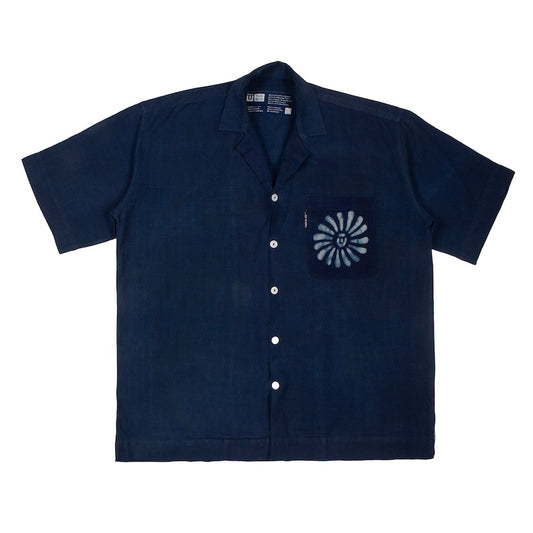 Camp Collared Short Sleeve Shirt - Indigo