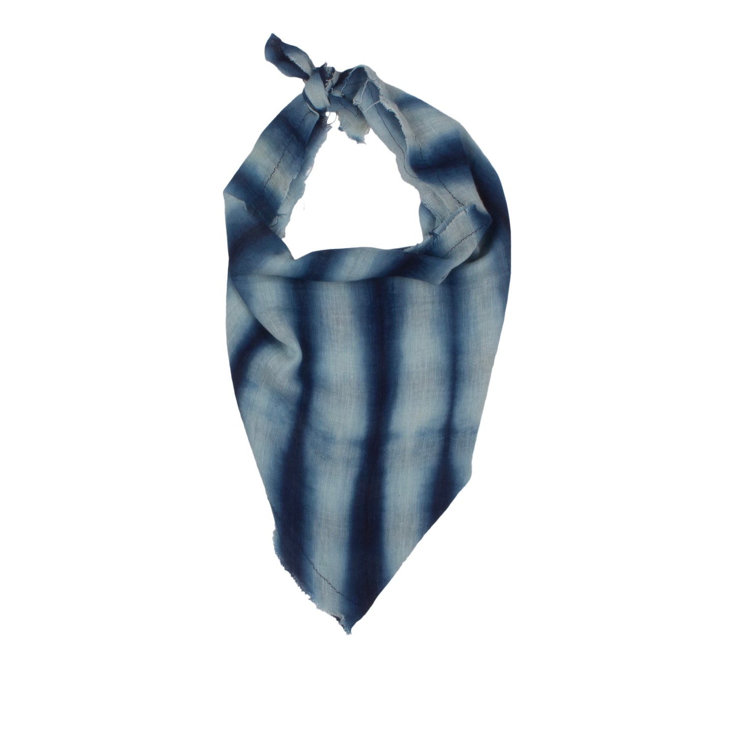 Ajasa Tri-Foulard - Indigo Block Stripe