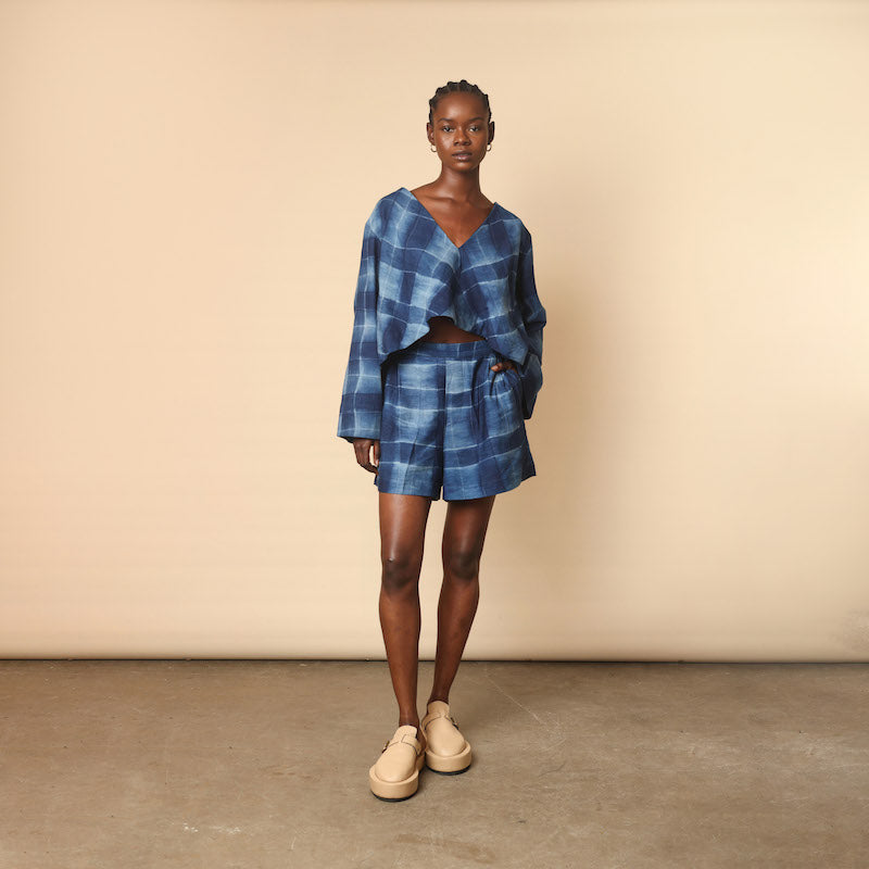 Flare Lounge Shorts Set - Checkerbox