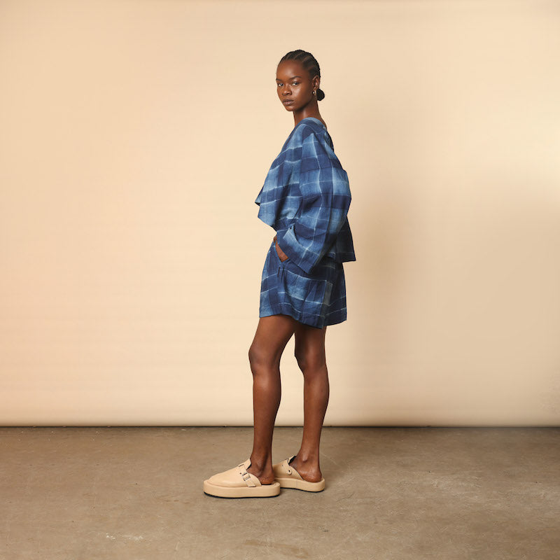 Flare Lounge Shorts Set - Checkerbox