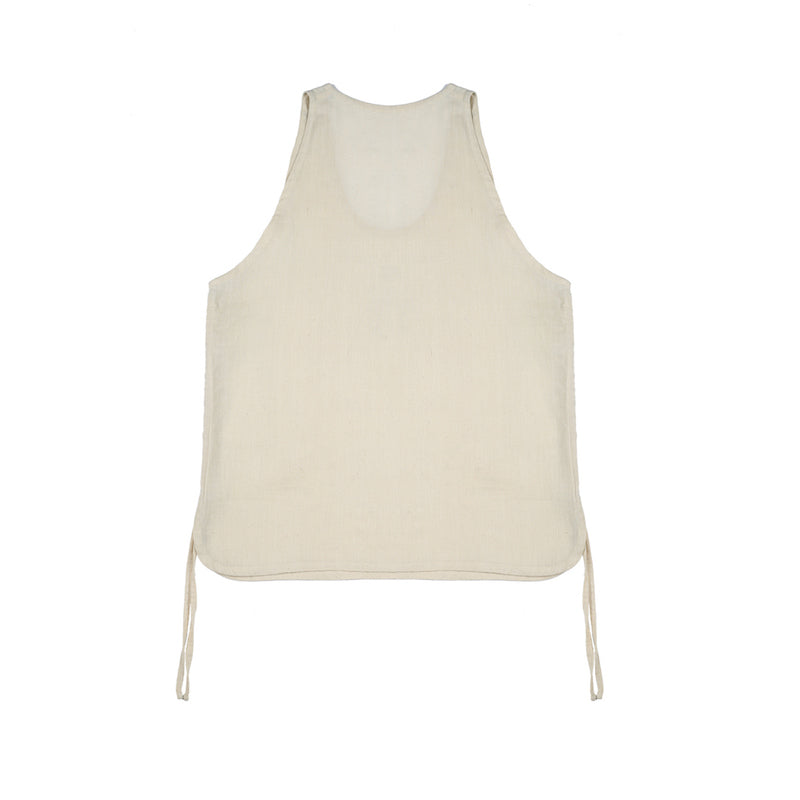 Uniform wear U-neck Vest - Ivory