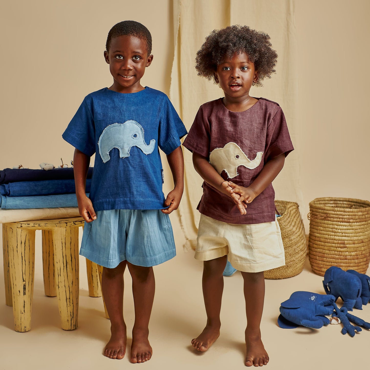 Elephant Patch Shorts Set