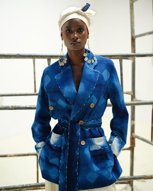 Double-Breasted Lounge Blazer