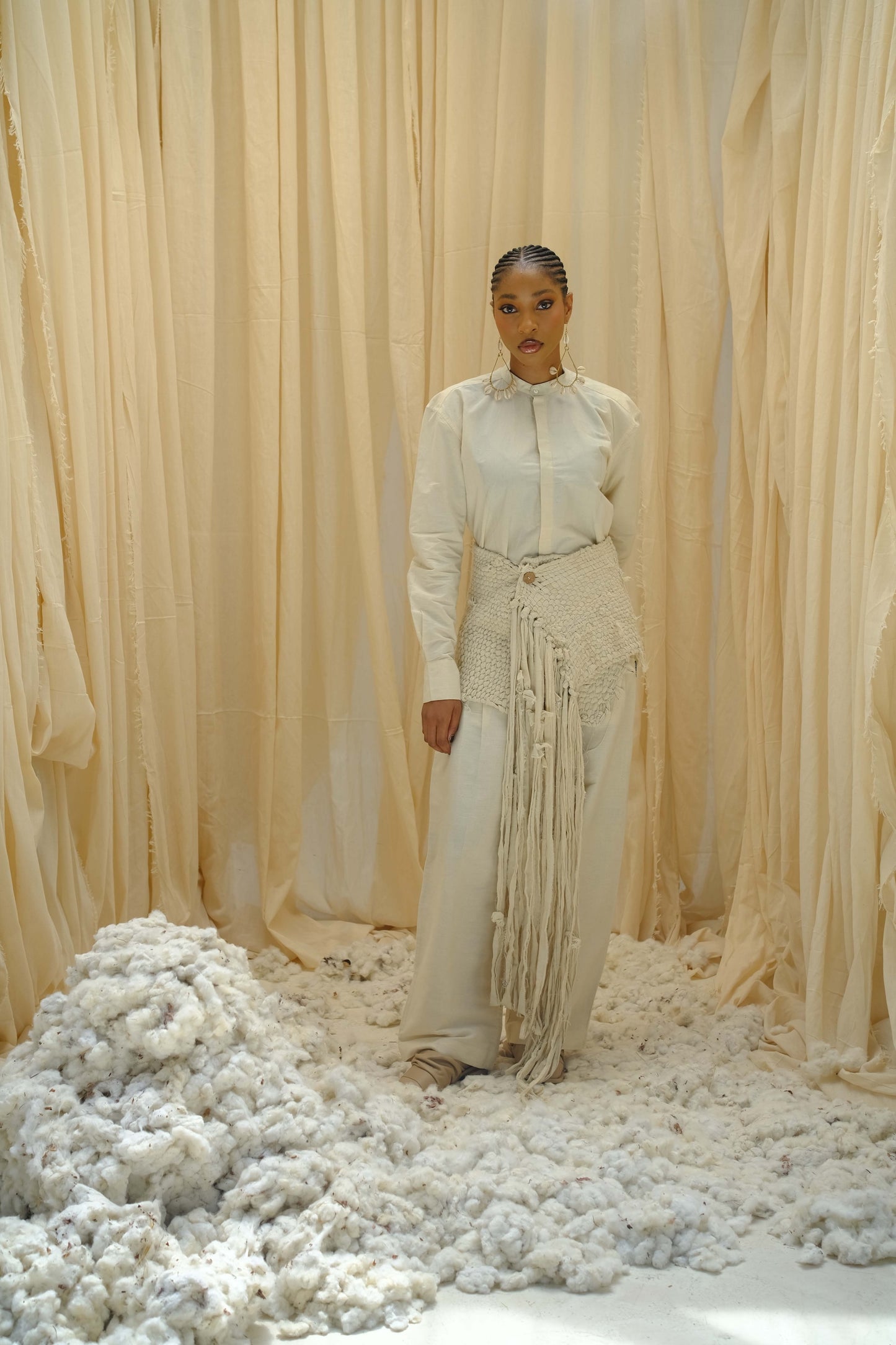 Uniform wear Long Sleeve Shirt - Ivory