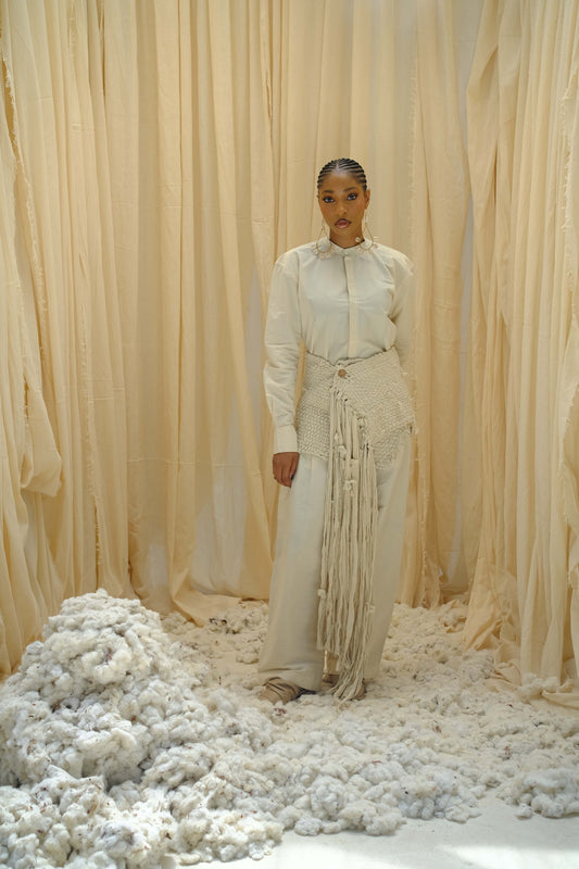 Uniform wear Long Sleeve Shirt - Ivory