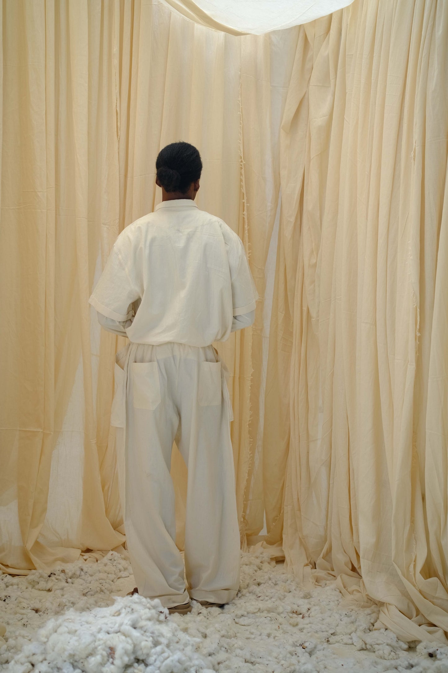 Short Sleeve Jumpsuit - Ivory