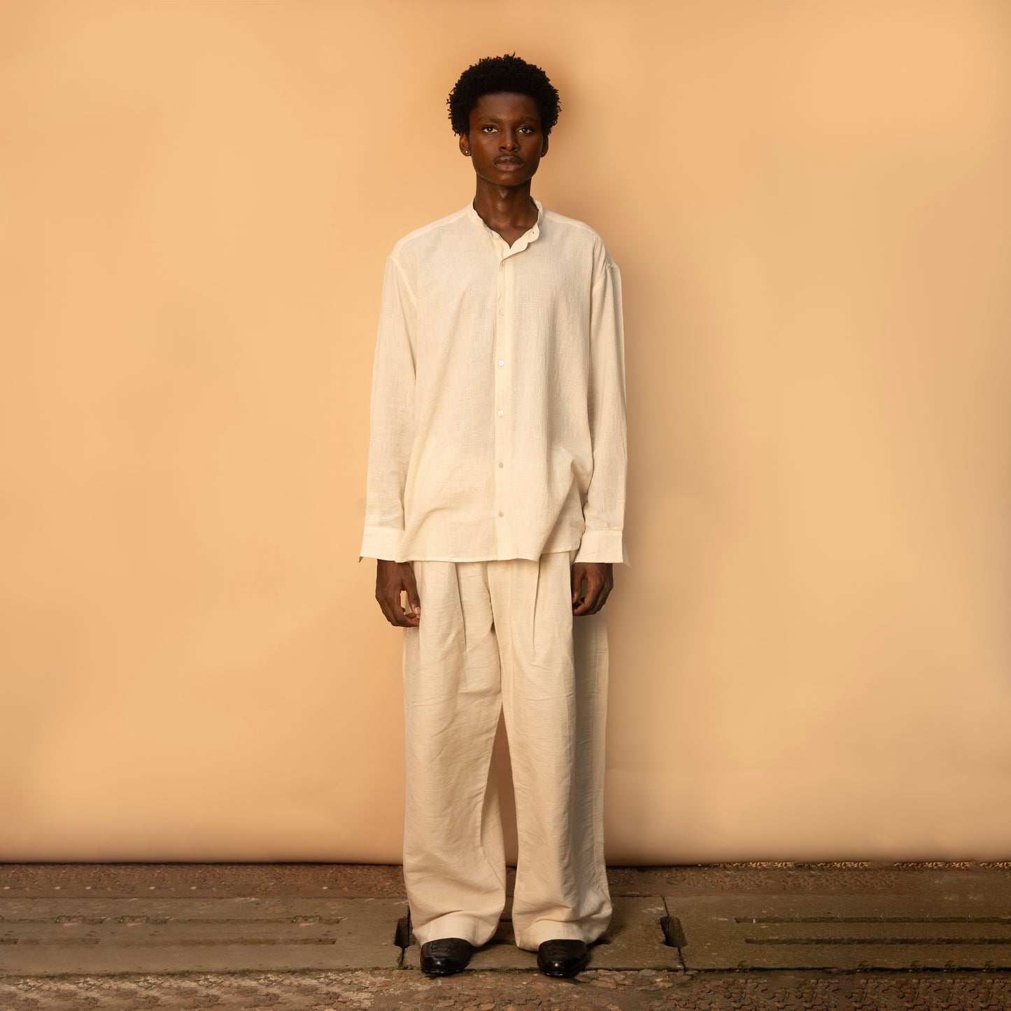 Relaxed Long Sleeve Shirt - Ivory