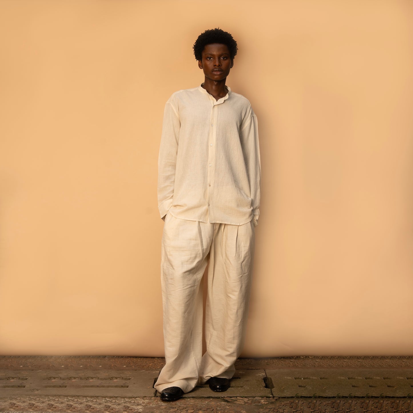 Relaxed Long Sleeve Shirt - Ivory