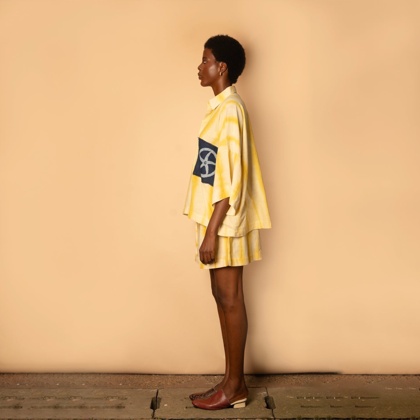 Boxy Lounge Shorts Set - Striped