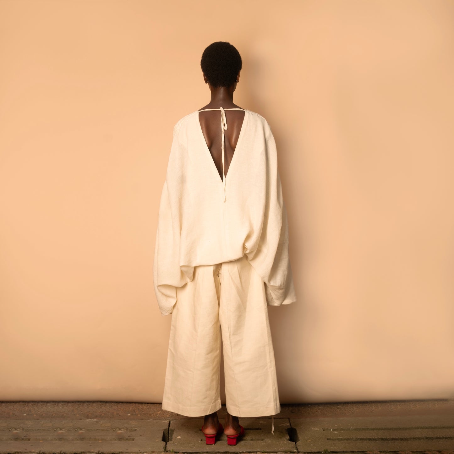 Draped Dress - Ivory