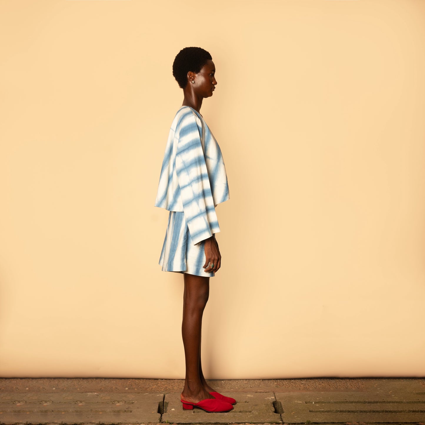 Flare Lounge Shorts Set - Striped