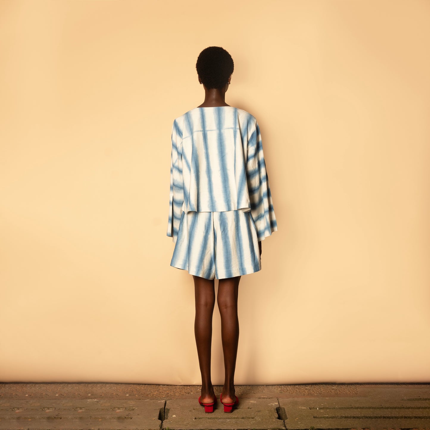 Flare Lounge Shorts Set - Striped