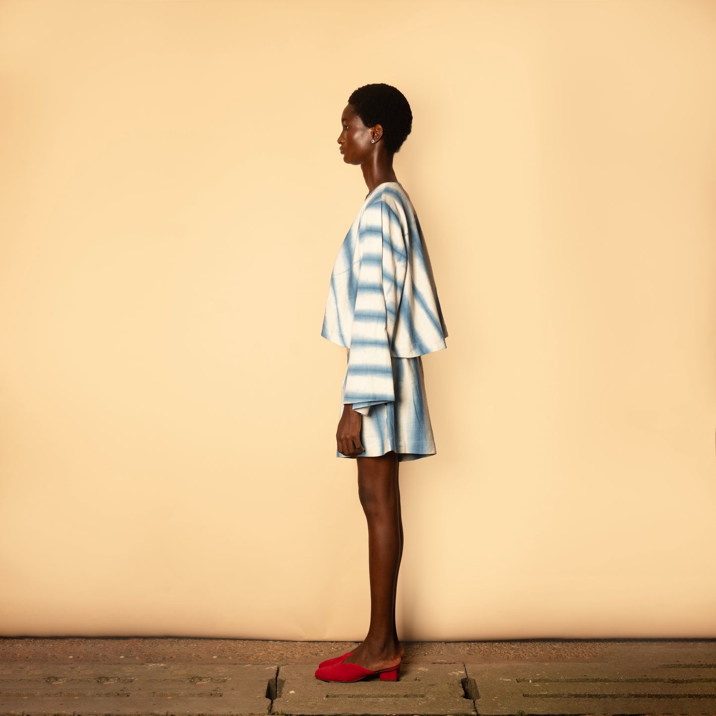 Flare Lounge Shorts Set - Striped