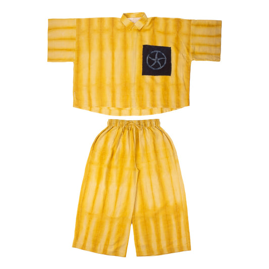 Boxy Lounge Trousers Set - Striped