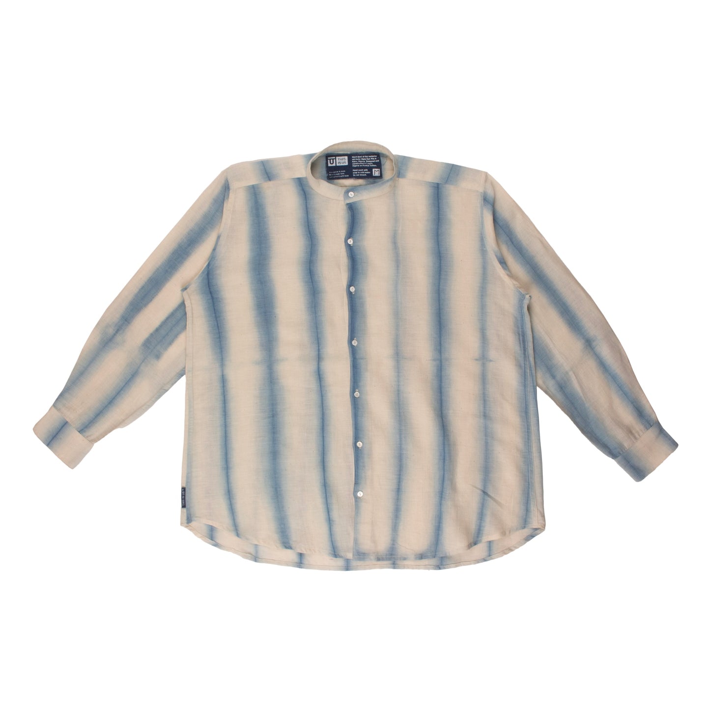 Relaxed Long Sleeve Shirt - Light Blue Striped