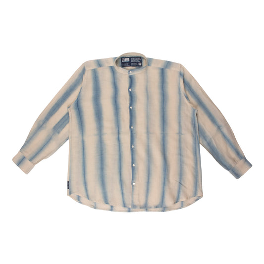Relaxed Long Sleeve Shirt - Light Blue Striped