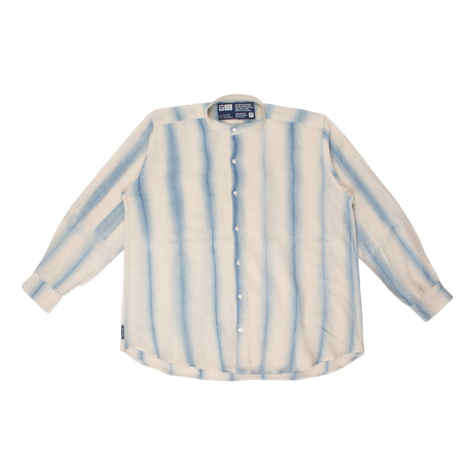 Relaxed Long Sleeve Shirt - Light Blue Striped