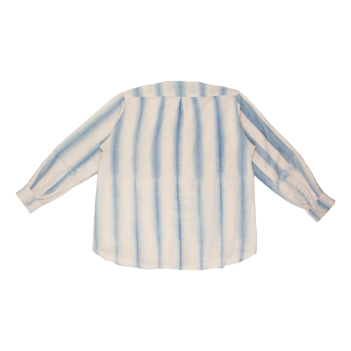 Relaxed Long Sleeve Shirt - Light Blue Striped