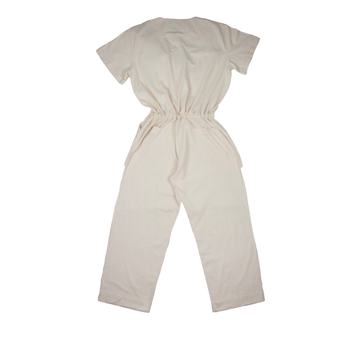 Short Sleeve Jumpsuit - Ivory
