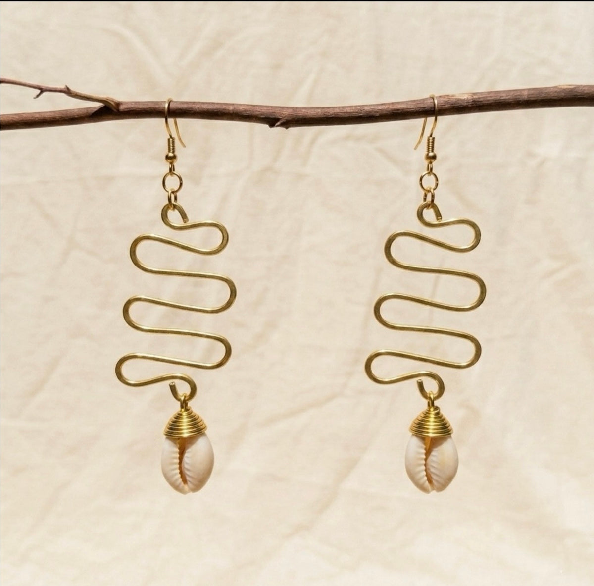 Nyoka Cowry Earrings