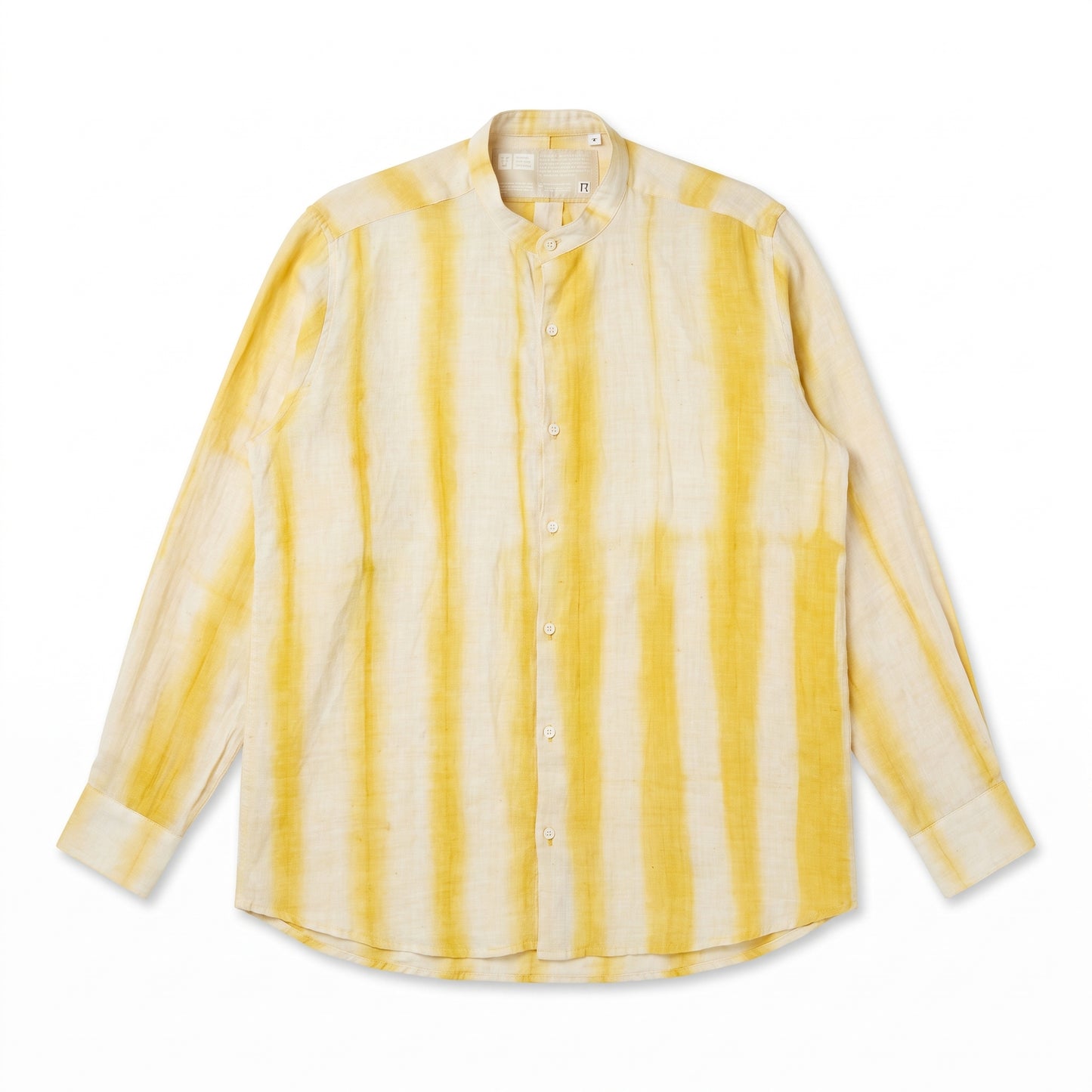 Relaxed Long Sleeve Shirt - Yellow Striped