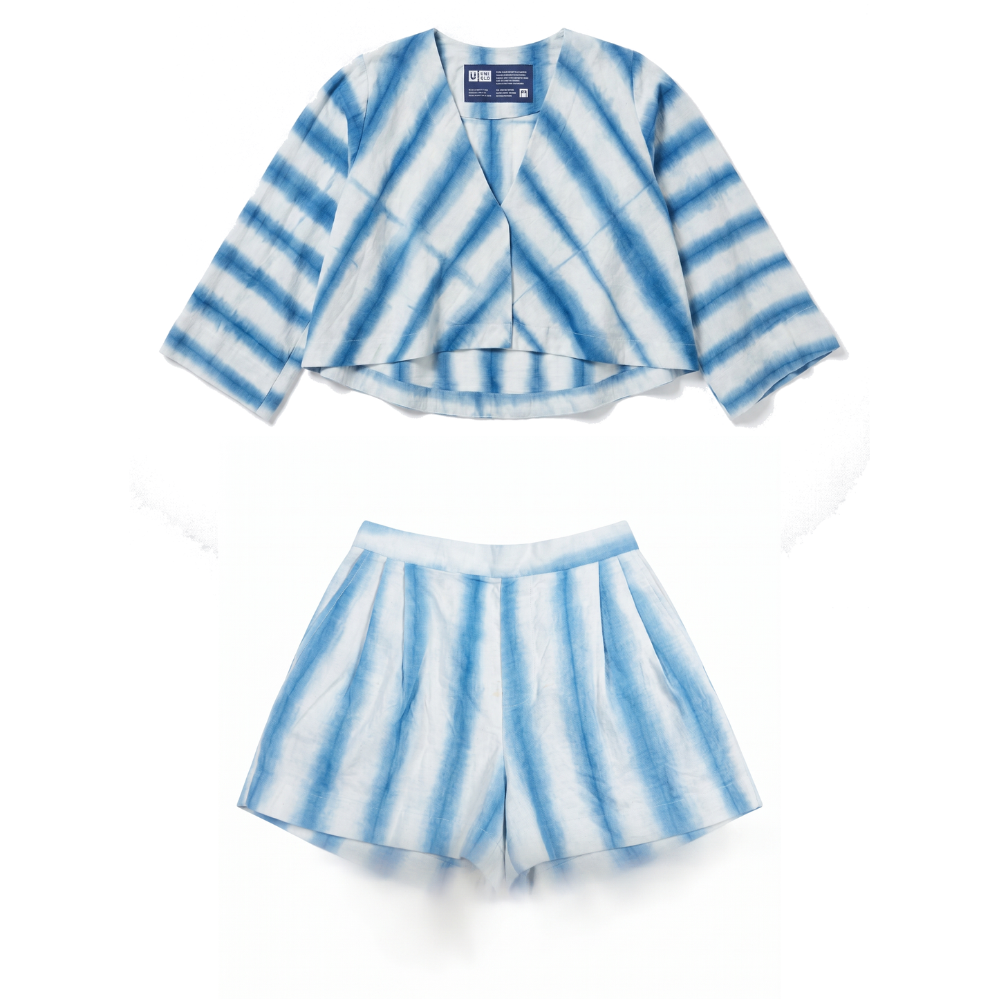 Flare Lounge Shorts Set - Striped