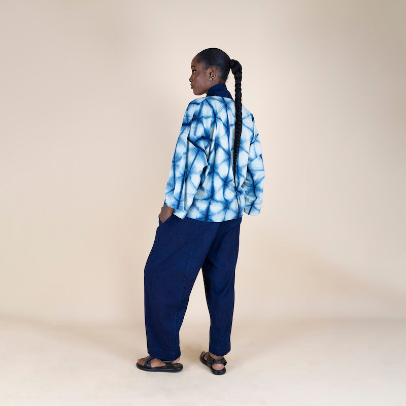 Shibori Star Kimono Top