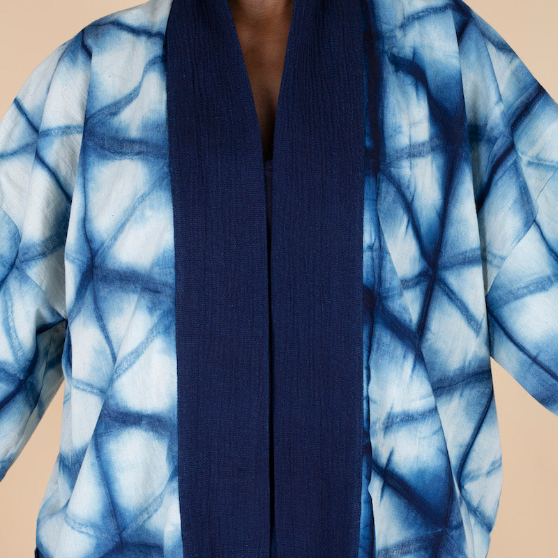 Shibori Star Kimono Top