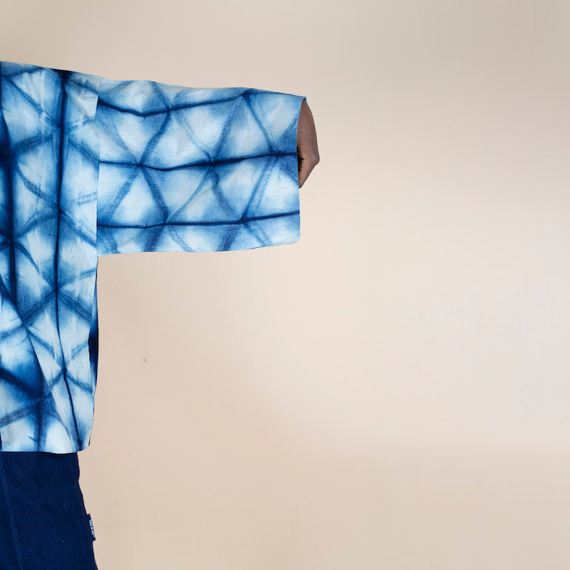 Shibori Star Kimono Top