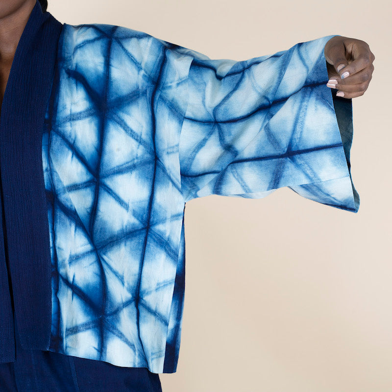 Shibori Star Kimono Top