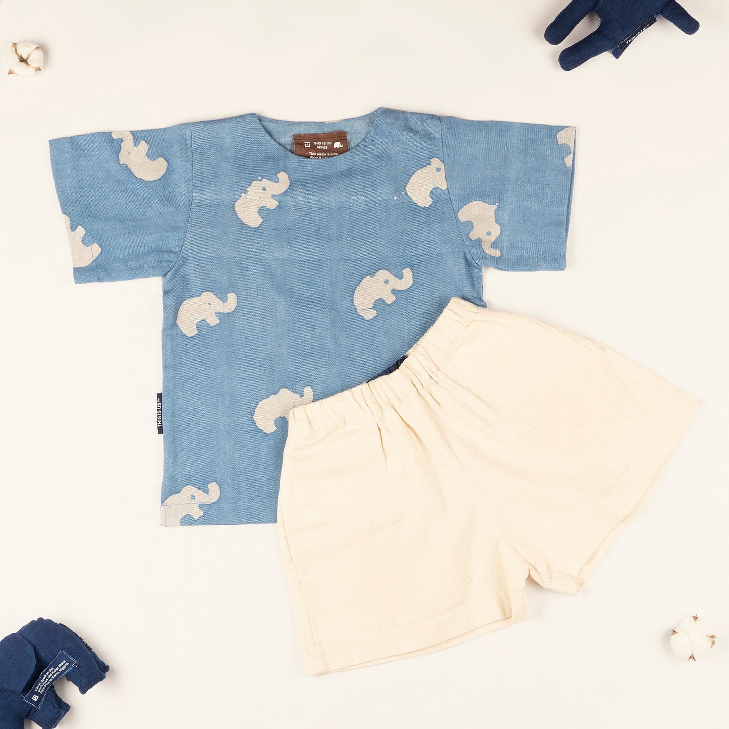 Elephant Print Shorts Set